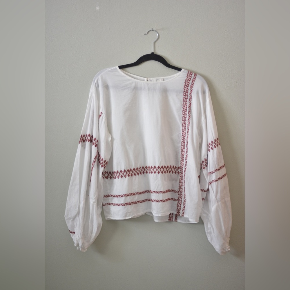 Joie Blouse with Embroidery Detail Size Large